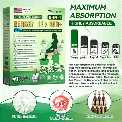 𝐎𝐟𝐟𝐢𝐜𝐢𝐚𝐥 𝐔𝐒 𝐒𝐭𝐨𝐫𝐞 🇬🇧  |  𝐂𝐥𝐞𝐚𝐫𝐞𝐧𝐚® Moringa · Bee Venom · Berberine × NAD+ Eight-in-one 10× Ultra-Concentrated Herbal Essence Foot Soak — 𝐎𝐧𝐜𝐞 𝐃𝐚𝐢𝐥𝐲, 𝐕𝐢𝐬𝐢𝐛𝐥𝐞 𝐑𝐞𝐬𝐮𝐥𝐭𝐬 𝐢𝐧 𝟕 𝐃𝐚𝐲𝐬